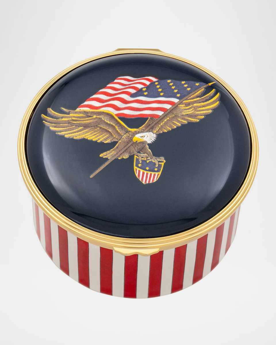 Star Spangled Banner Enamel Music Box